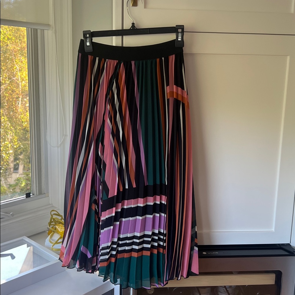 ba&sh Colorful Pleated Midi Skirt
